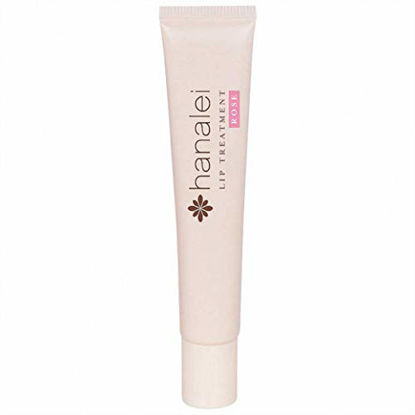 Picture of Lip Treatment Moisturizer and Conditioner: Hanalei Lip Therapy and Dry Lip Repair with Hawaiian Kukui Oil, Shea Butter, Agave, and Grapeseed Oil. Daytime or Overnight Lip Care, Rose, 15g