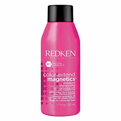 Picture of Redken Color Extend Magnetics Shampoo | For Color-Treated Hair | Gently Cleanses & Protects Color | With Amino Acid | Sulfate-Free | 1.7 Fl Oz