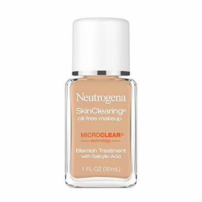 Picture of Neutrogena SkinClearing Oil-Free Acne and Blemish Fighting Liquid Foundation with Salicylic Acid Acne Medicine, Shine Controlling, for Acne Prone Skin, 115 Cocoa, 1 fl. oz