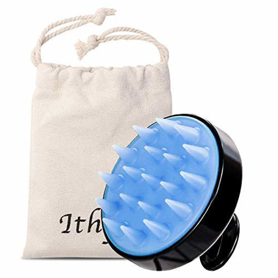 GetUSCart- Ithyes Shampoo Brush Silicon Scalp Massager Hair Brush Wet Dry  Comb Head Rubber Care Improve Blood Circulation for Men,Women,Pets, Black