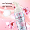 Picture of Eyelash Extension Shampoo 60ml + Brush + Mascara Wand - Lyon Lash Eyelid Foam Cleanser/Gentle Formula for Sensitive people/Paraben & Sulfate Free/Remove Eye Makeup & Oil & Dust/For Salon and Home Use