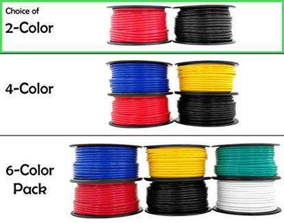 CCA Cable for Car Audio Video Amplifier Remote Turn on Automotive Trailer Signal Light Wiring GS Power 12 Gauge Ga 4 Rolls of 100 Feet 400 ft Total Color: Black Red Blue Yellow Primary Wire