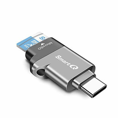 SmartQ SD Card Reader, 4-in-1 USB C 3.0 SD/Micro SD/MS/CF Memory Card  Reader, Adapter for Camera, Compatible with MacBook Pro, MacBook Air/iPad  Pro