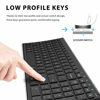 Picture of iClever BK10 Bluetooth Keyboard, Multi Device Keyboard Rechargeable Bluetooth 5.1 with Number Pad Ergonomic Design Full Size Stable Connection Wireless Keyboard for Mac OS, Android, Windows