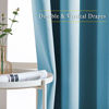 Picture of NICETOWN Living Room Blackout Curtains - Window Treatment Thermal Insulated Solid Grommet Blackout Panels/Drapes for Nursery (Teal Blue=Light Blue, Set of 2 Panels, 52 by 95 Inch)