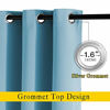 Picture of NICETOWN Living Room Blackout Curtains - Window Treatment Thermal Insulated Solid Grommet Blackout Panels/Drapes for Nursery (Teal Blue=Light Blue, Set of 2 Panels, 52 by 95 Inch)