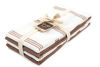 Picture of Sticky Toffee Cotton Terry Kitchen Dish Towel, 4 Pack, 28 in x 16 in, Brown Stripe
