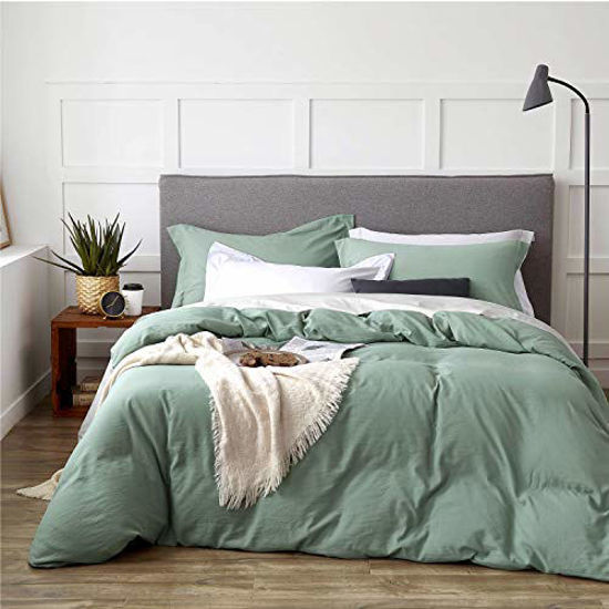 Picture of Bedsure King Size Duvet Cover Set with Zipper Closure, Washed Microfiber - Ultra Soft King Size(104x90 inches) -3 Pieces (1 Duvet Cover + 2 Pillow Shams)