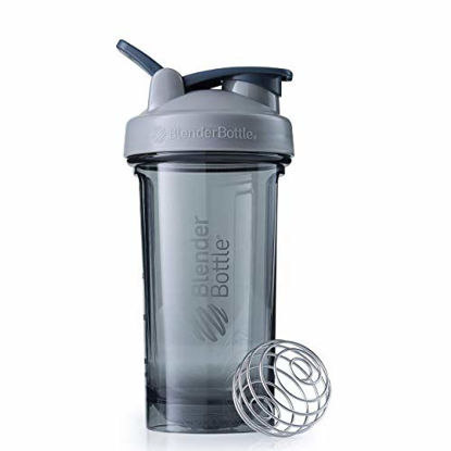Picture of BlenderBottle Shaker Bottle Pro Series Perfect for Protein Shakes and Pre Workout, 24-Ounce, Pebble Grey