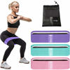 Picture of 3 Fabric Resistance Bands for Legs and Butt, Loop Exercise Bands, Booty Workout Bands for Women, Glute Bands, Non Slip Squat Bands with 3 Resistant Levels, Video Included