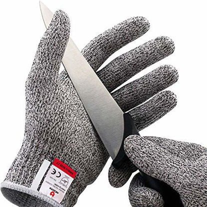 Picture of NoCry Cut Resistant Gloves - Ambidextrous, Food Grade, High Performance Level 5 Protection. Size Extra Large, Complimentary Ebook Included