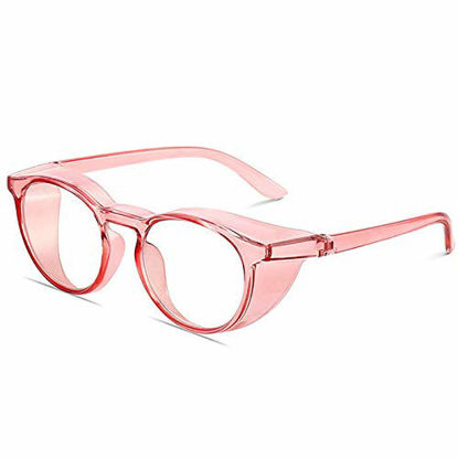 Picture of Nurse Doctor Anti-Fog Protective Eyewear Safety Goggles Anti-Scratch Clear Safety Glasses Men Glasses (Rose Pink)