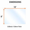 Picture of 5 Pack of 8x10 PET Sheet/Plexiglass Panels 0.04 Thick; Use for Crafting Projects, Picture Frames, Cricut Cutting and More; Protective Film to Ensure Scratch and Damage Free Sheets