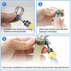 Picture of TICONN 100PCS Hose Clamp Set - 1/4''-1-23/32'' 304 Stainless Steel Worm Gear Hose Clamps for Pipe, Intercooler, Plumbing, Tube and Fuel Line