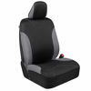 Picture of BDK OS-334-CC Charcoal Trim Black Car Seat Covers Full 9pc Set - Sleek & Stylish - Split Option Bench 5 Headrests Front & Rear Bench