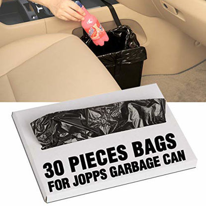 Picture of KMMOTORS Foldable Car Garbage Can Patented Car Wastebasket Comfortable Multifuntional Artificial Leather and Oxford Clothes Car Organizer Enough Storage for Garbage (PVC, 1-1. 30 Inner for Jopps)