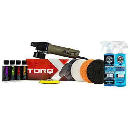 Picture of Chemical Guys BUF_503XMAX Torqx Random Polisher Kit with Pads, Pad Cleaner & Conditioner, Polishes & Compounds (11 Items)