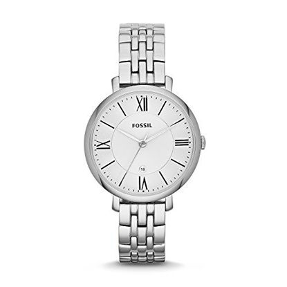 Picture of Fossil Women's Jacqueline Quartz Stainless Three-Hand Watch, Color: Silver (Model: ES3433)