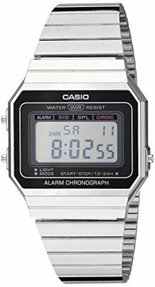 Picture of Casio Men's Classic Quartz Stainless-Steel Strap, Silver, 21.5 Casual Watch (Model: A700W-1ACF)