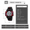 Picture of Girls Watch Digital Sports 50M Waterproof Electronic Watches Alarm Clock 12/24 H Stopwatch Calendar Boy Girl Wristwatch - Red