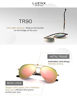 Picture of Aviator Sunglasses for Womens Polarized Pink Mirror by LUENX - UV 400 Protection Gold Frame 60mm