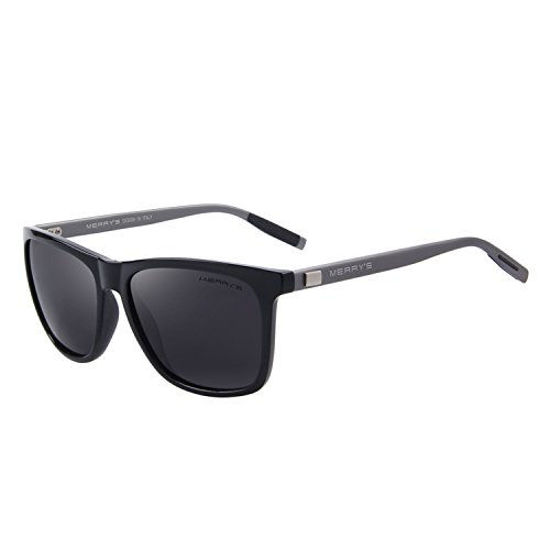 Picture of MERRY'S Unisex Polarized Aluminum Sunglasses Vintage Sun Glasses For Men/Women S8286 (Black, 56)