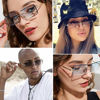 Picture of Dollger Rimless Rectangle Sunglasses for Women Fashion Frameless Square Glasses for Men Ultralight UV400 Eyewear Unisex Pink