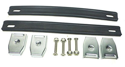 Picture of (2) Two Black Heavy Duty Strap Handles with Chrome Ends.