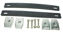 Picture of (2) Two Black Heavy Duty Strap Handles with Chrome Ends.