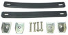 Picture of (2) Two Black Heavy Duty Strap Handles with Chrome Ends.