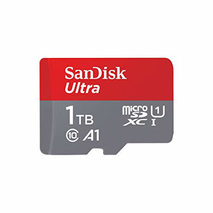 Picture of SanDisk 1TB Ultra MicroSDXC UHS-I Memory Card with Adapter - 120MB/s, C10, U1, Full HD, A1, Micro SD Card - SDSQUA4-1T00-GN6MA