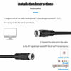 Picture of Coaxial Cable 1ft, Short Coax Cable 1 Foot, 0.3m 2-Pack with Right Angle Connectors, RFAdapter Black 75 Ohm Shield Digital RG6 Cables with F-Male Connectors for TV Antenna DVR Satellite