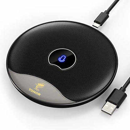 Picture of TONOR USB Conference Microphone, Omnidirectional PC Computer Condenser Mic with Mute Button for Online Meeting/Class, Zoom Call, Skype Chatting, Plug & Play (TM20)