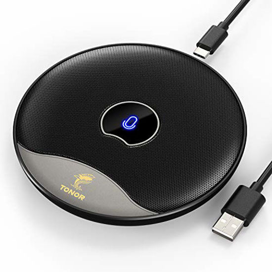 Picture of TONOR USB Conference Microphone, Omnidirectional PC Computer Condenser Mic with Mute Button for Online Meeting/Class, Zoom Call, Skype Chatting, Plug & Play (TM20)