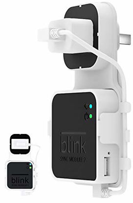 Picture of BFYTN Outlet Wall Mount for Blink Sync Module 2, Mount Bracket Holder for Blink Outdoor Camera No Messy Wires Outdoor and Indoor Home Security Camera Mount with Short Cable