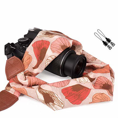 Picture of Elvam Universal Men and Women Scarf Camera Strap Belt Compatible with DSLR, SLR, Instant,Digital Camera - (Cashmere White Floral)
