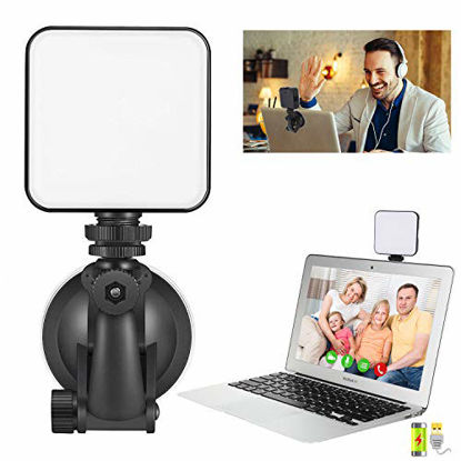 Picture of Video Conference Lighting Kit for Remote Working, Lighting for Video Conferencing, Zoom Calls, Broadcast, Live StreamingAdjustable Video Light with 2020 Upgrade Suction Cup (Black)