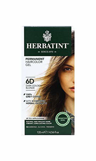 Picture of Herbatint Permanent Haircolor Gel, 6D Dark Golden Blonde, 4.56 Ounce