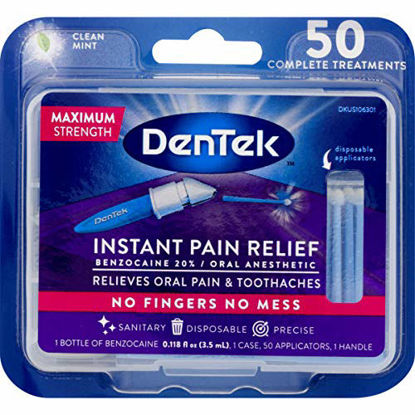 Picture of DenTek Instant Oral Pain Relief Maximum Strength Kit for Toothaches | 50 Count