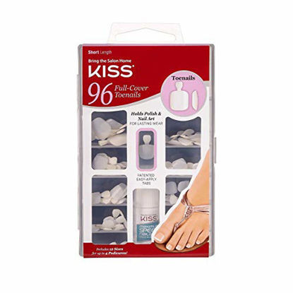 Picture of Kiss Products 96 Full Cover Toenails, 0.2 Pound ((1 Pack))