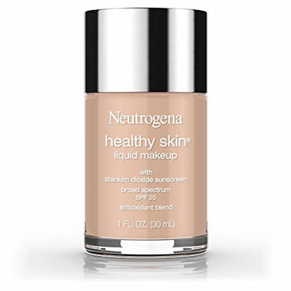 Picture of Neutrogena Healthy Skin Liquid Makeup Foundation, Broad Spectrum SPF 20 Sunscreen, Lightweight & Flawless Coverage Foundation with Antioxidant Vitamin E & Feverfew, 90 Warm Beige, 1 fl. oz