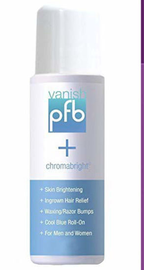 Picture of PFB Vanish Razor Bump Stopper Skin Care Treatment with Chromabright Dark Spot Remover, Roll On Formula Treats Ingrown Hairs and Razor Burns - 93g