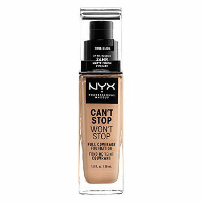 Picture of NYX PROFESSIONAL MAKEUP Can't Stop Won't Stop Full Coverage Foundation - True Beige (With Yellow Undertone)