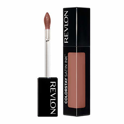 Picture of Revlon ColorStay Satin Ink Liquid Lipstick, Longwear Rich Lip Colors, Formulated with Black Currant Seed Oil, 001 Your Go-To, 0.17 fl. oz.