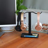 Picture of [Super Stable] Neetto Dual Headphones Stand for Desk, Aluminum Alloy & Metal Gaming Headsets Holder Hanger for Sennheiser, Sony, Audio-Technica, Bose, Beats, Akg, Display Mount - HS908