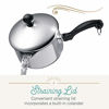 Picture of Farberware Classic Stainless Steel 1-Quart Covered Straining Saucepan - - Silver