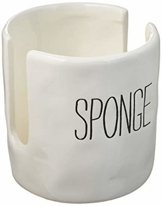 Picture of Mud Pie Kitchen Dish Sponge Holder Caddy, Off White