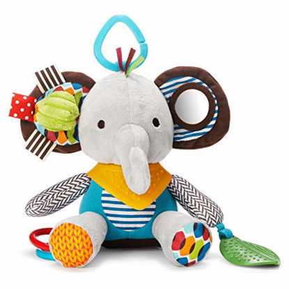 Picture of Skip Hop Bandana Buddies Baby Activity and Teething Toy with Multi-Sensory Rattle and Textures, Elephant