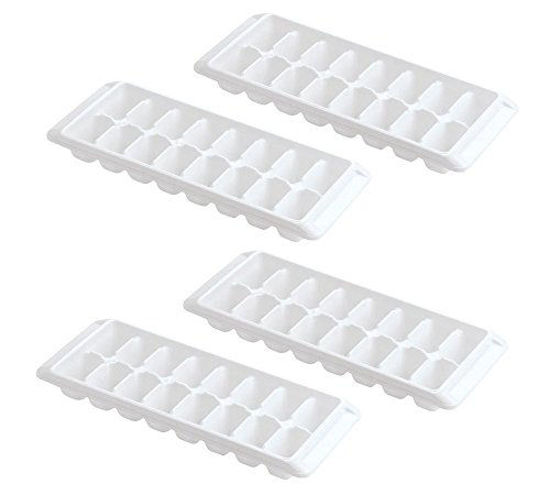 Kitch Easy Release White Ice Cube Tray, 16 Cube Trays (Pack of 4) (4 Pack -  64 Cubes)
