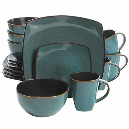 Picture of Gibson Elite Soho Lounge 16 Piece Dinnerware Set, Teal